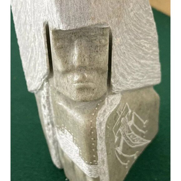 Signed Alabaster Native American Navajo Indian Sculpture Signed by J. KIEN - Picture 2 of 10